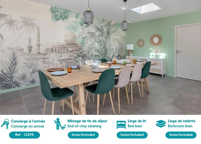 850m De La - Maison 8 Adultes Et 4 Enfants *