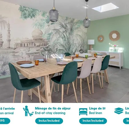 850m De La - Maison 8 Adultes Et 4 Enfants *